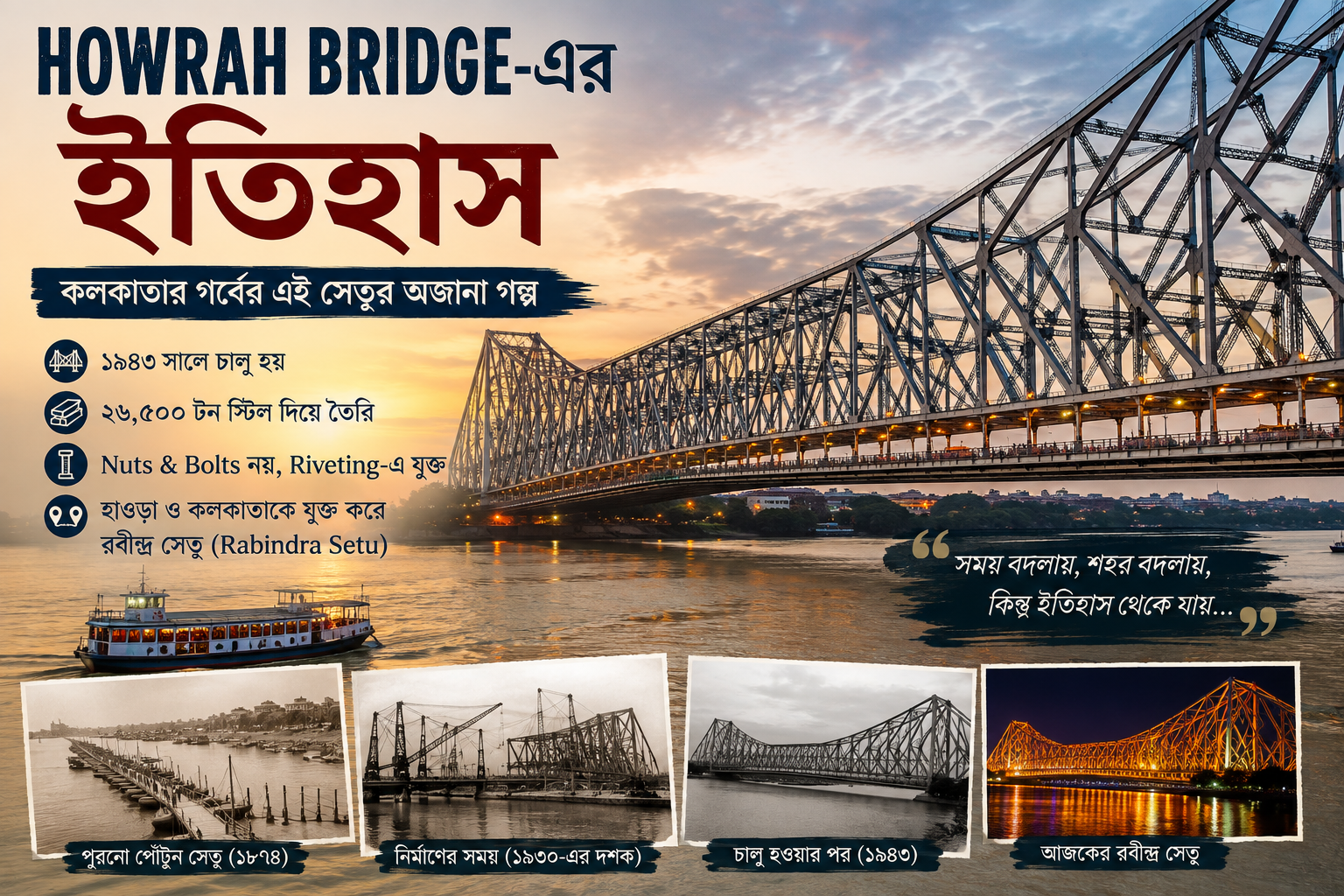 Howrah Bridge History in Bengali